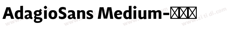 AdagioSans Medium字体转换